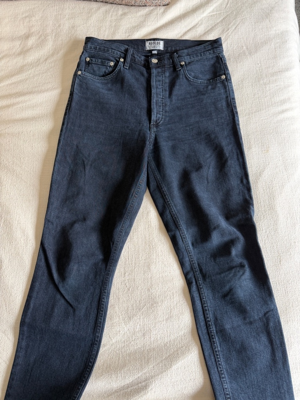 AGOLDE Nico HR Dark Blue Denim Jeans